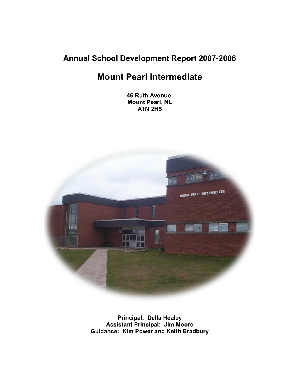 Annual School Development Report 2007-2008