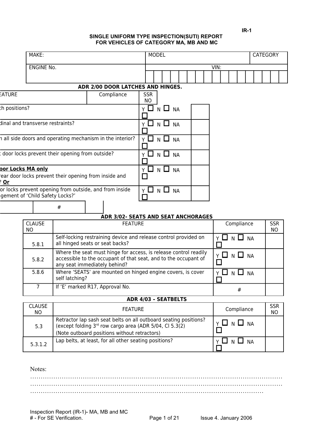 Single Uniform Type Inspection(Suti) Report