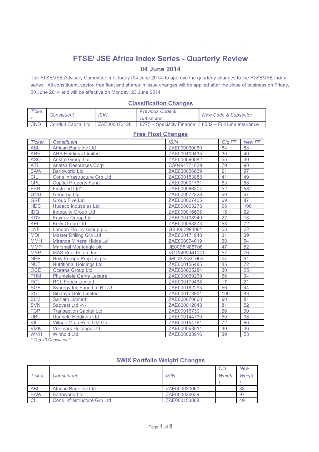 20140623 June 2014 Quarterly Index Review