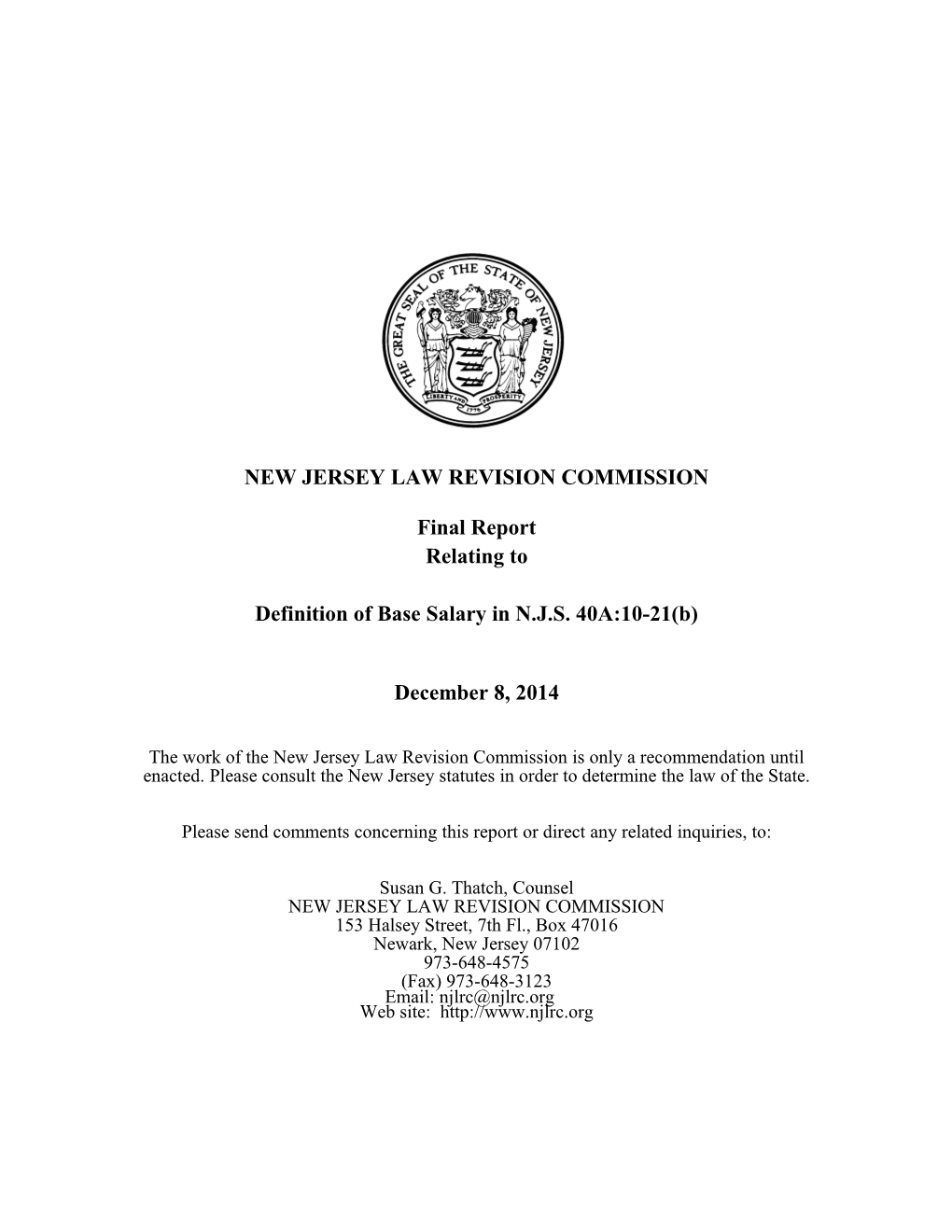 New Jersey Law Revision Commission s3