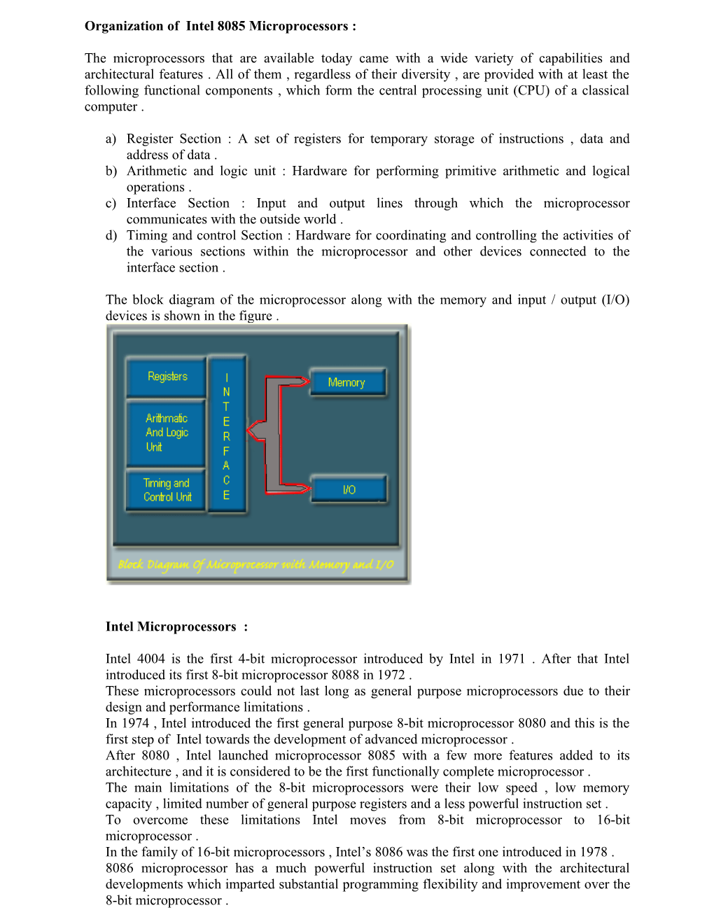 Organization of Intel 8085 Microprocessors s1