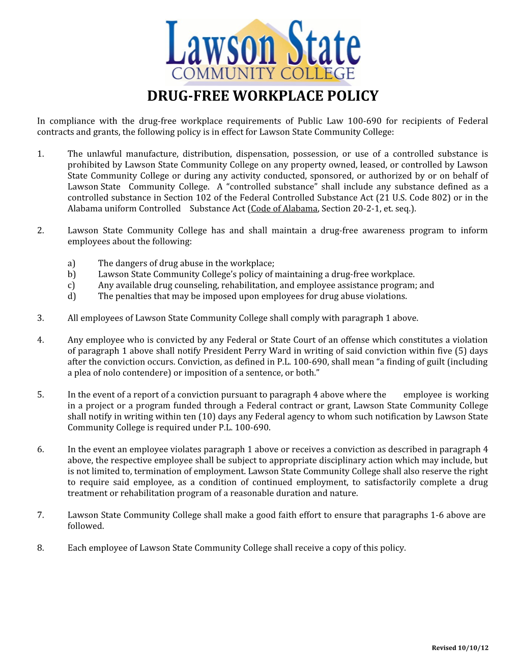 Drug-Free Workplace Policy s1