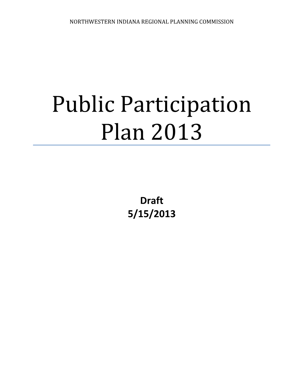 Public Participation Plan 2012