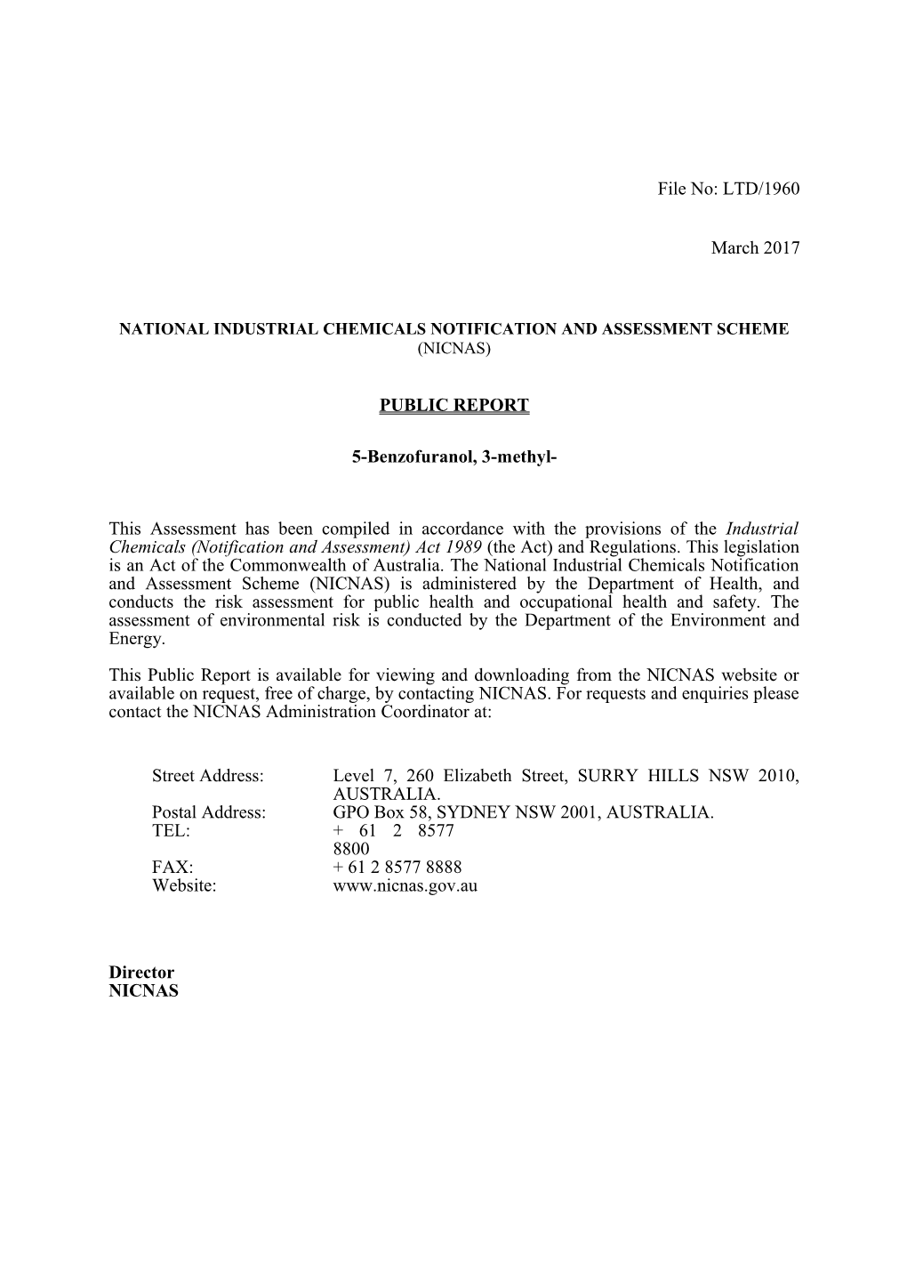 National Industrial Chemicals Notification and Assessment Scheme s30