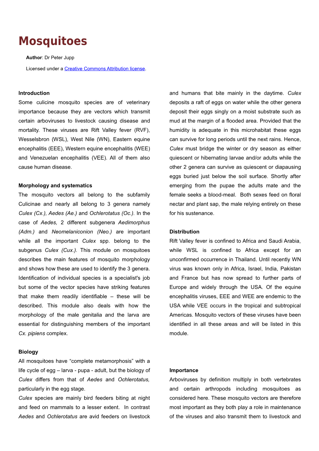 Morphology and Systematics