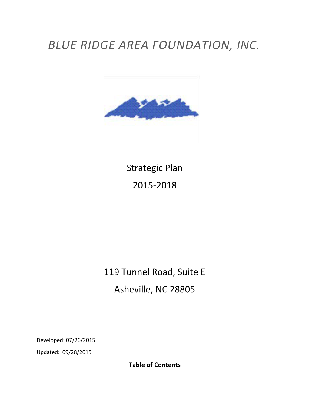 Blue Ridge Area Foundation, Inc