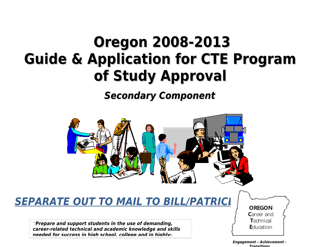 Guide & Application for CTE Program of Study Approval