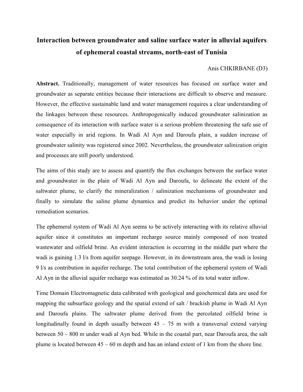 Interaction Between Groundwater and Saline Surface Water in Alluvial Aquifers of Ephemeral