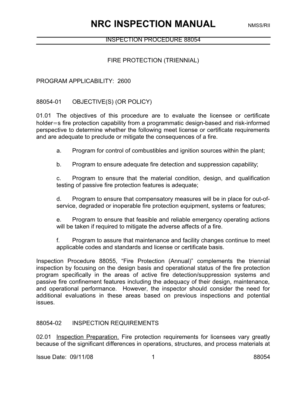 Nrc Inspection Manual Nmss/Rii