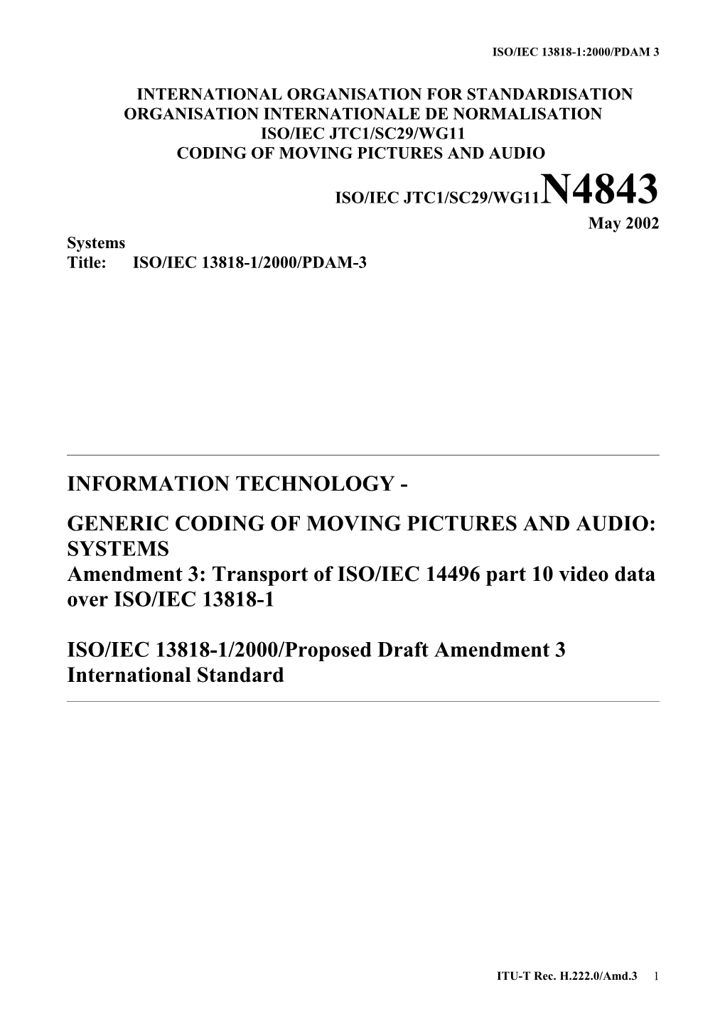 Amendment 7 to MPEG-2 Systems