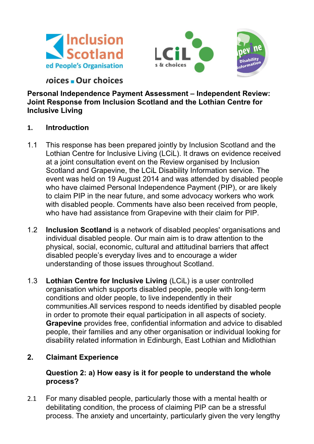 Personal Independence Payment Assessment Independent Review