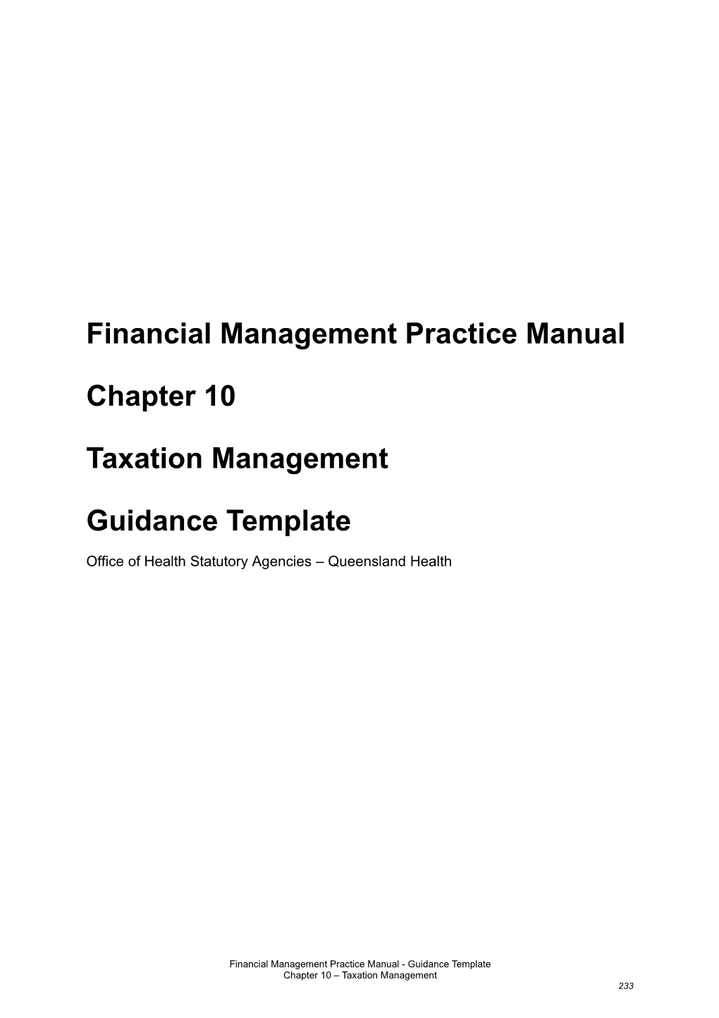 Financial Management Practice Manual