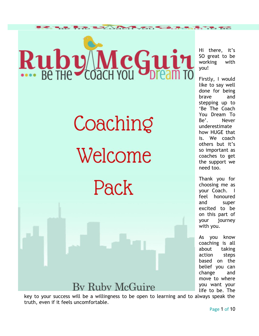 Ruby Mcguire Coaching