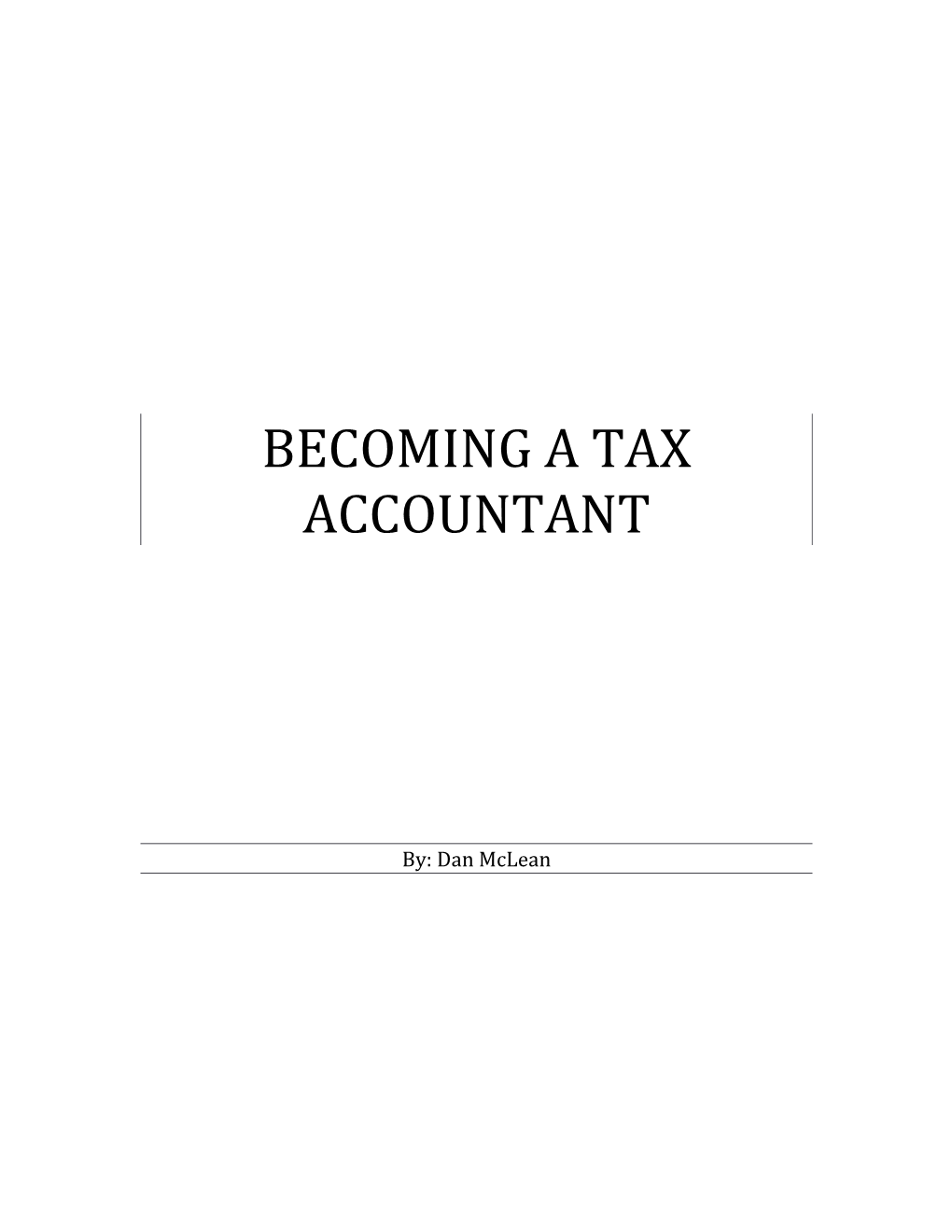 Becoming a Tax Accountant