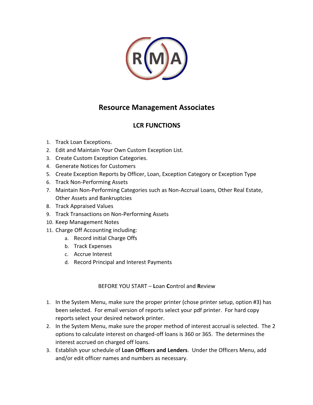 Resource Management Associates