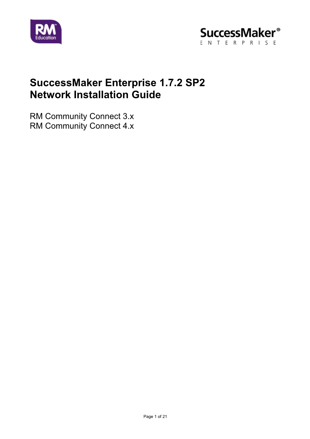 Successmaker Enterprise 1.7.2 SP2