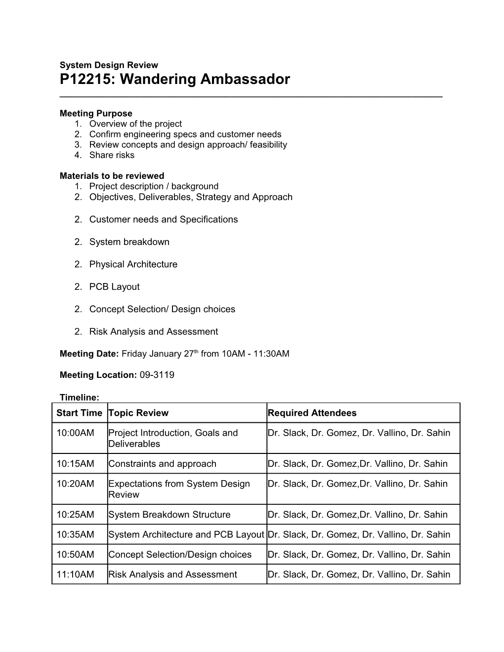 System Design Review