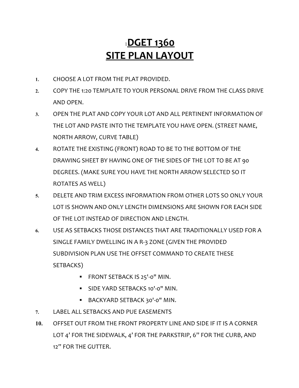 Site Plan Layout