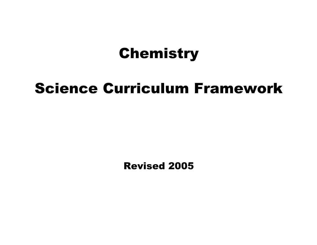 Science Curriculum Framework