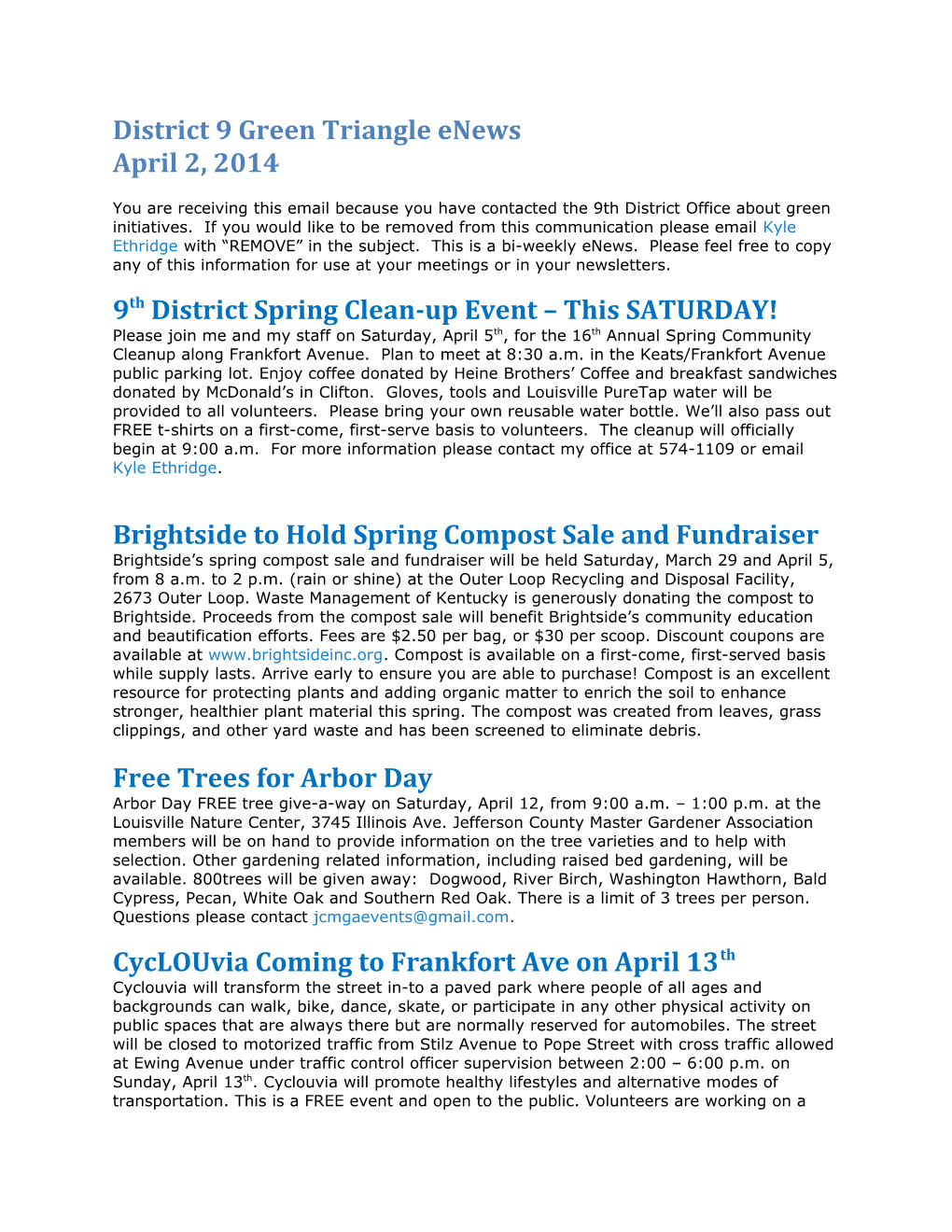 District 9 Green Triangle Enews s4