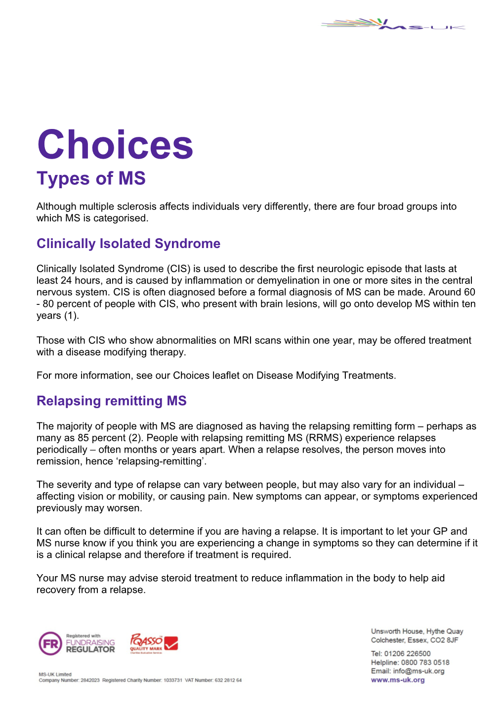 Clinically Isolated Syndrome