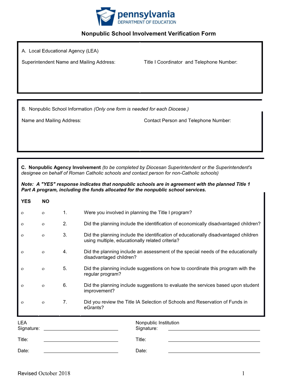 COMMONWEALTH of PENNSYLVANIA2016-17 Title I Application