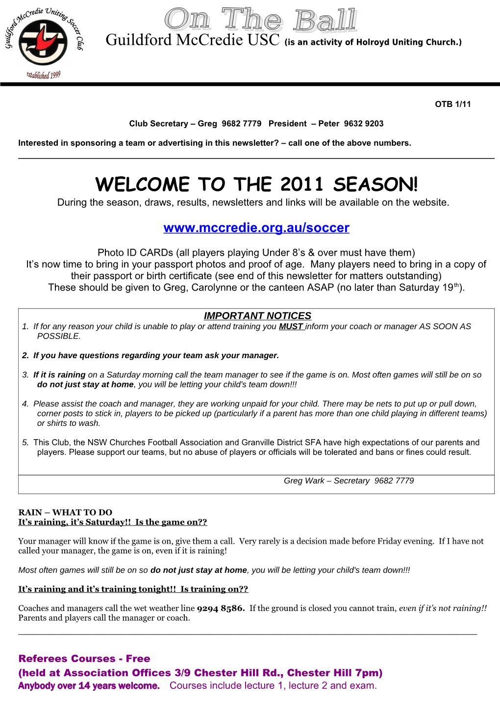 Manager and Coach Information Sheet s2