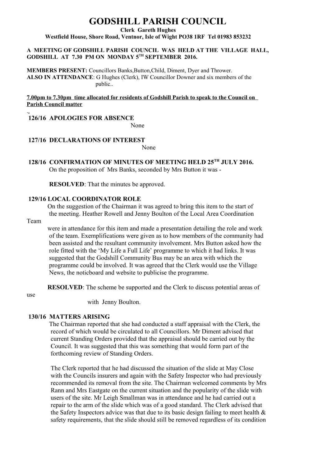 Godshill Parish Council s1