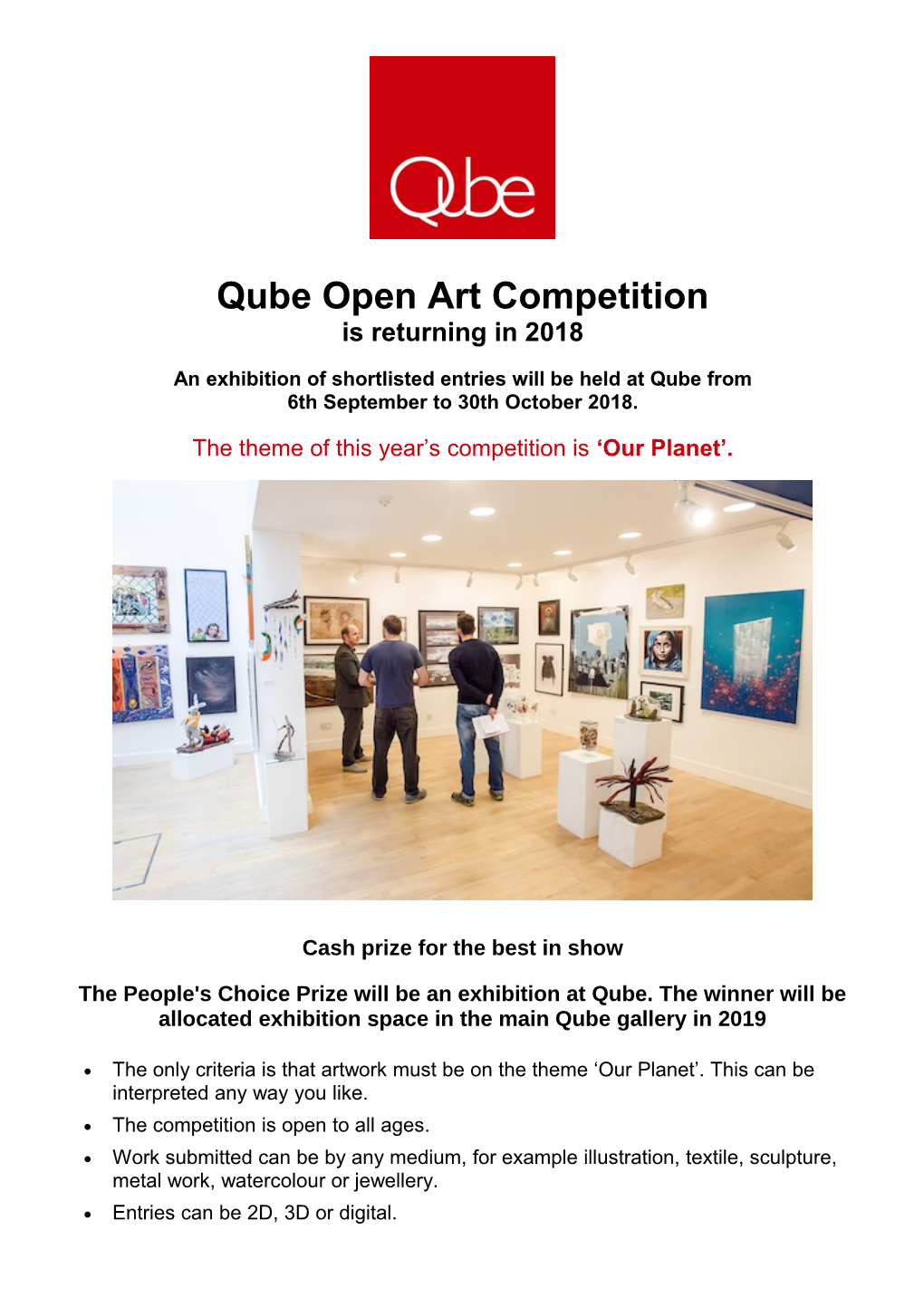 Qube Open Art Competition