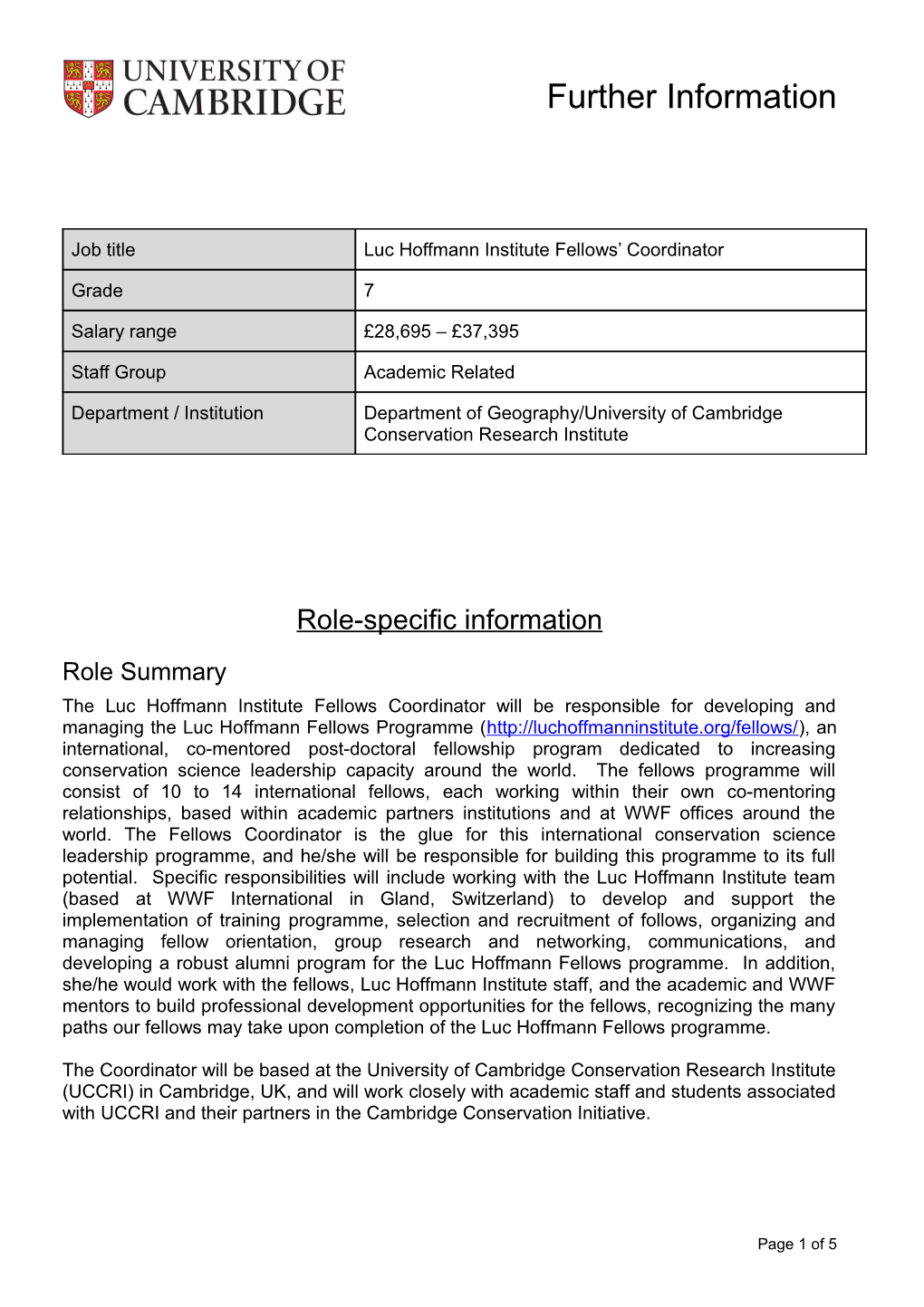 Further Particulars Template