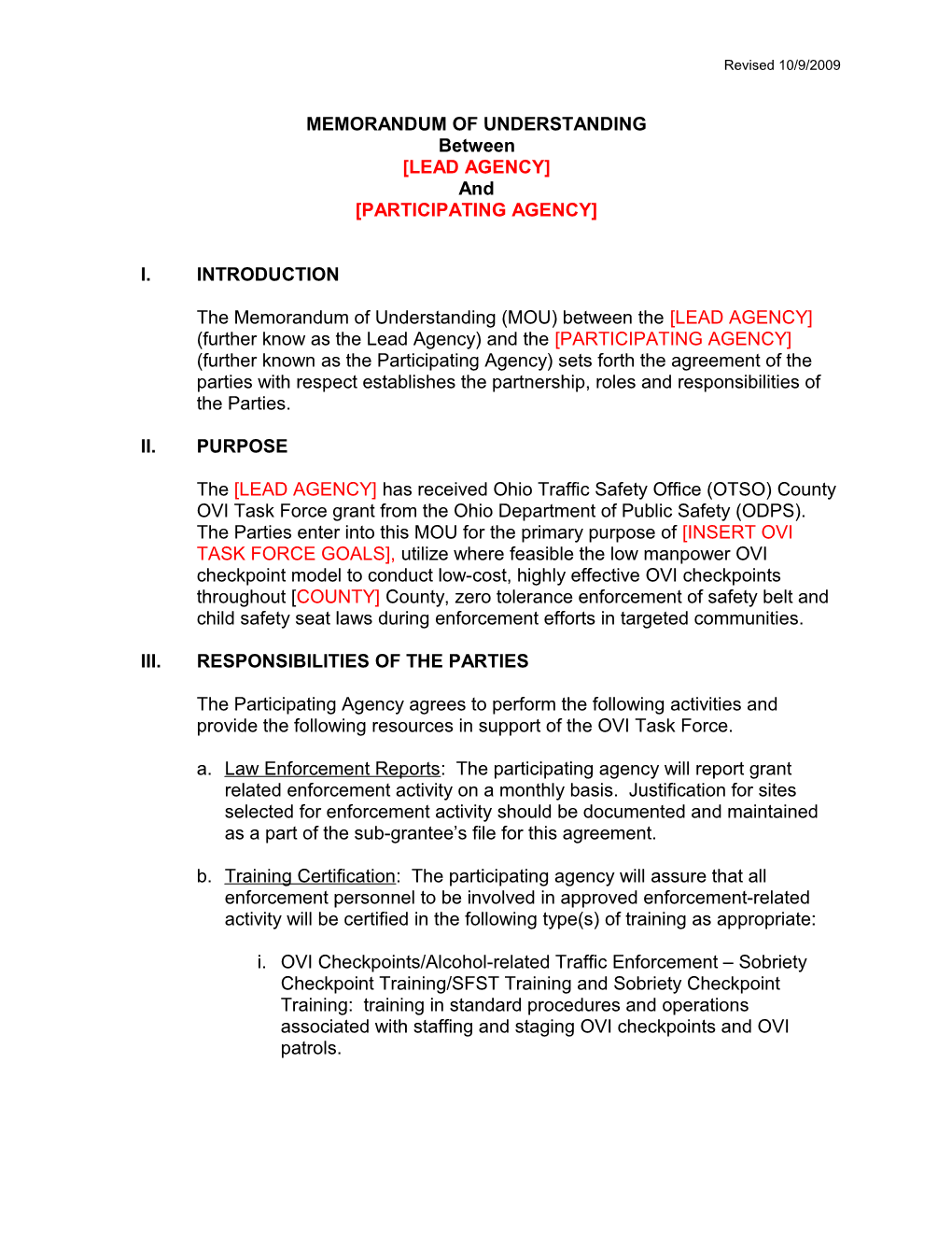 Memorandum of Understanding s16