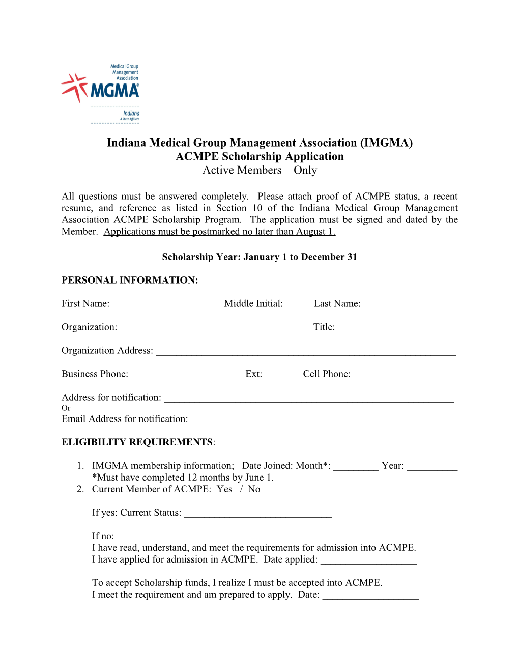 Indiana Medical Group Management Association (IMGMA)
