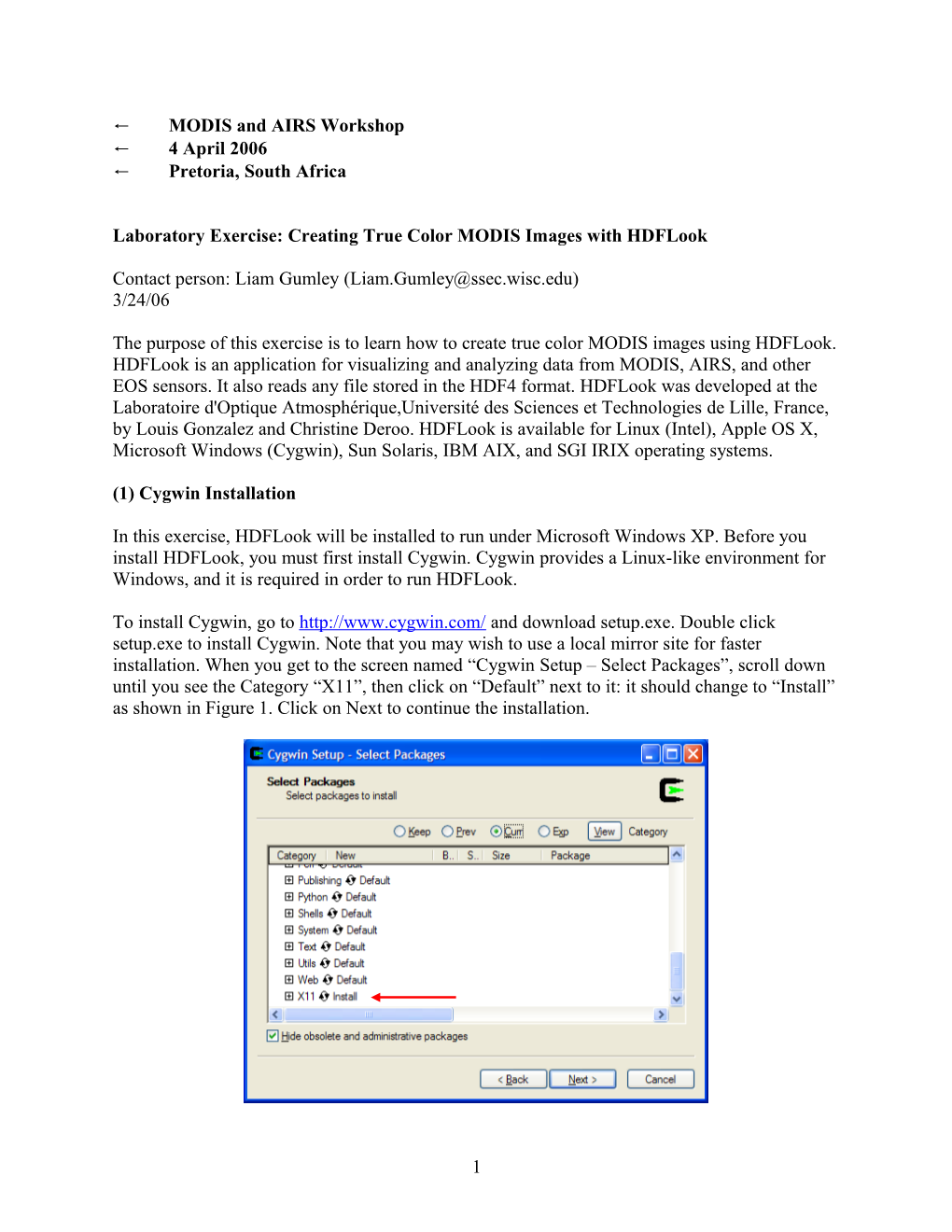 Creating True Color MODIS Images with Hdflook