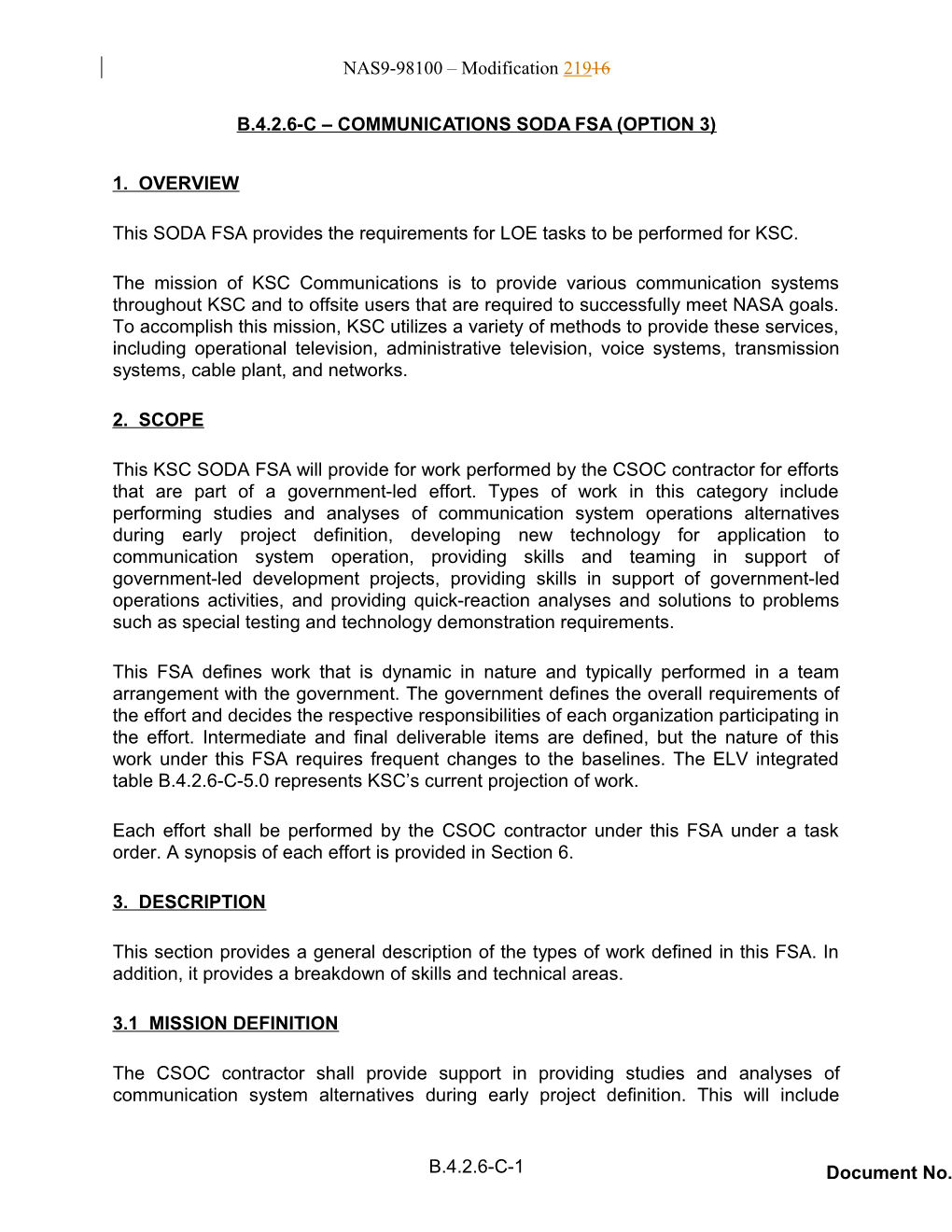B.4.2.6-C Communications SODA FSA (Option 3)