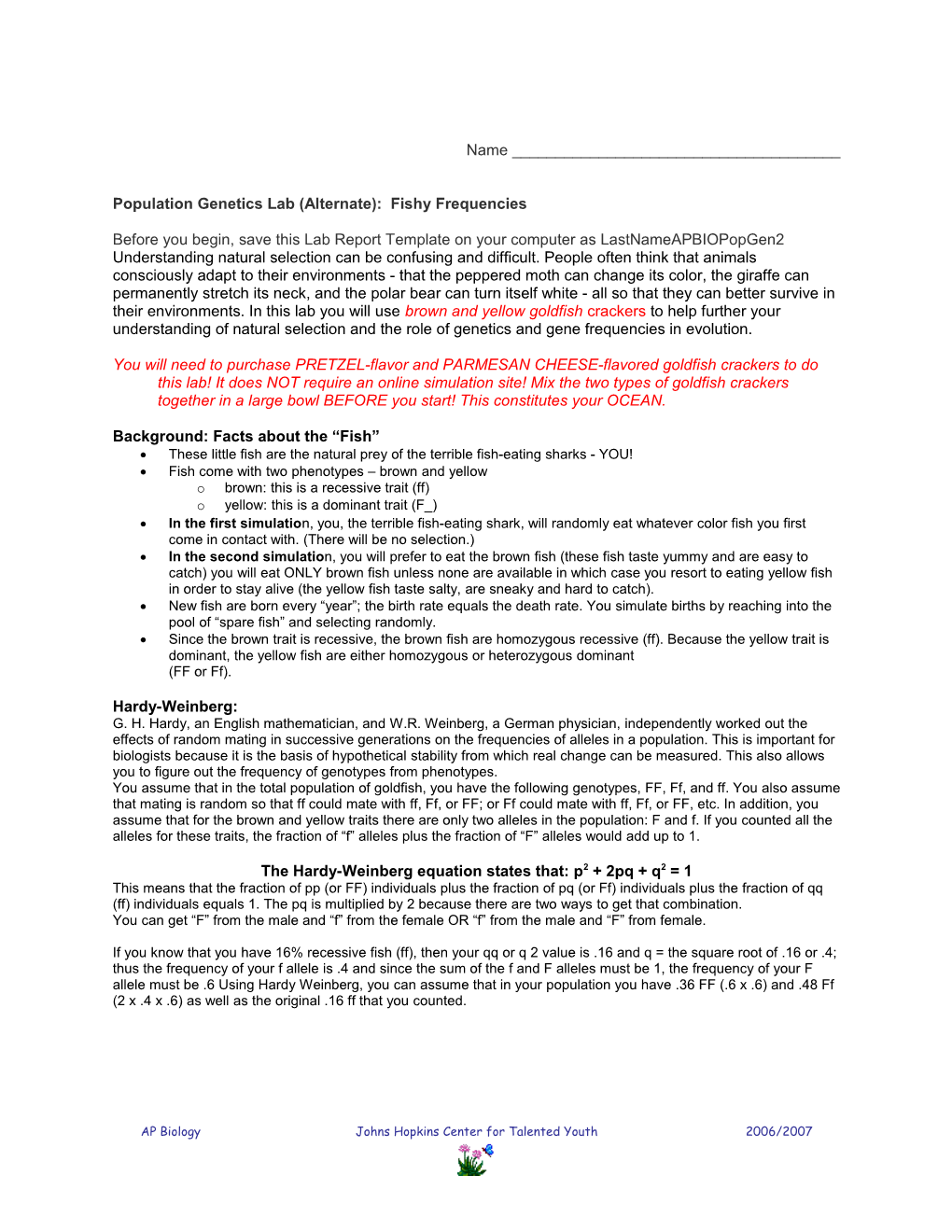 Enzyme Lab Template