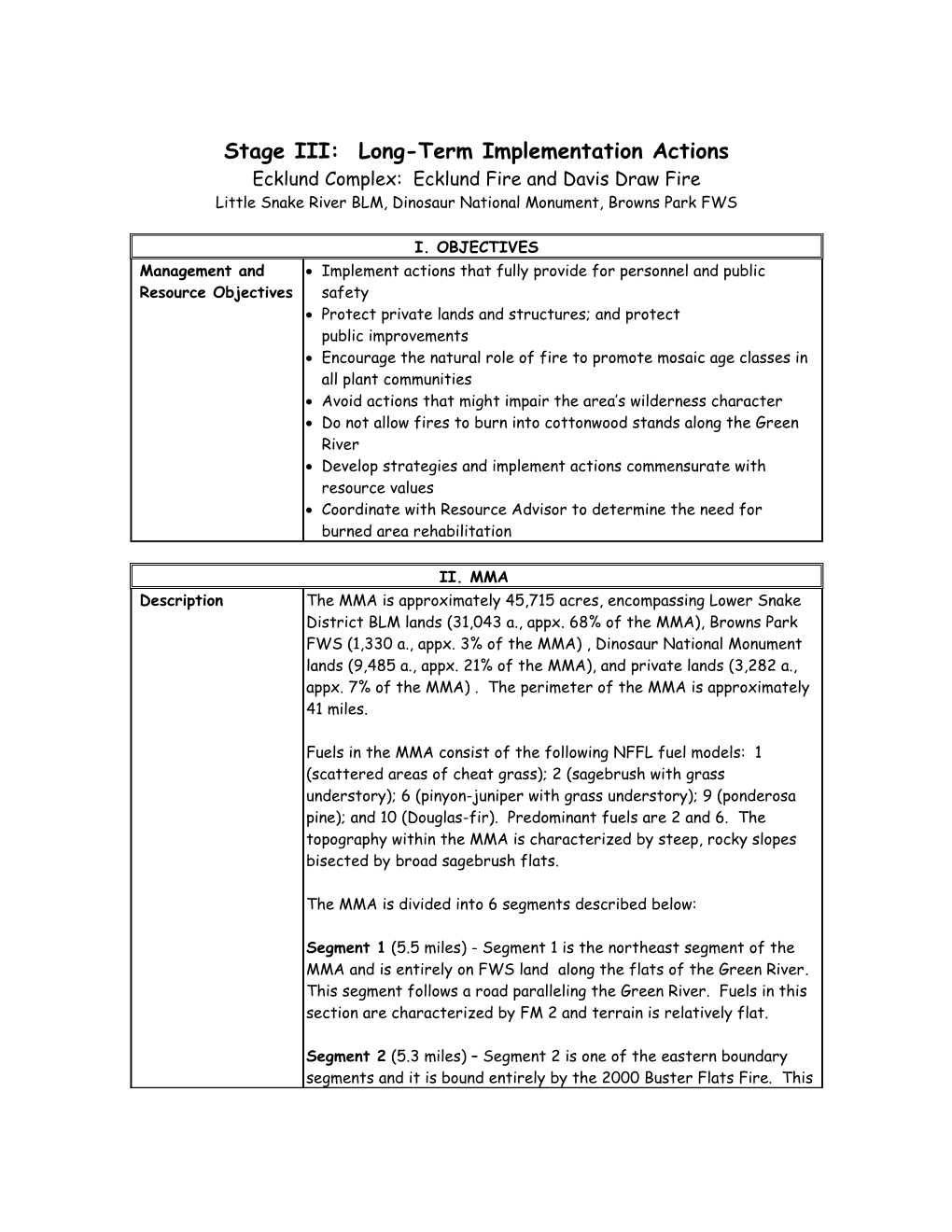 Stage III: Long-Term Implementation Actions