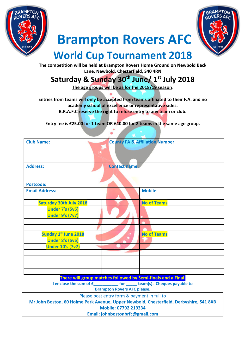 World Cup Tournament 2018