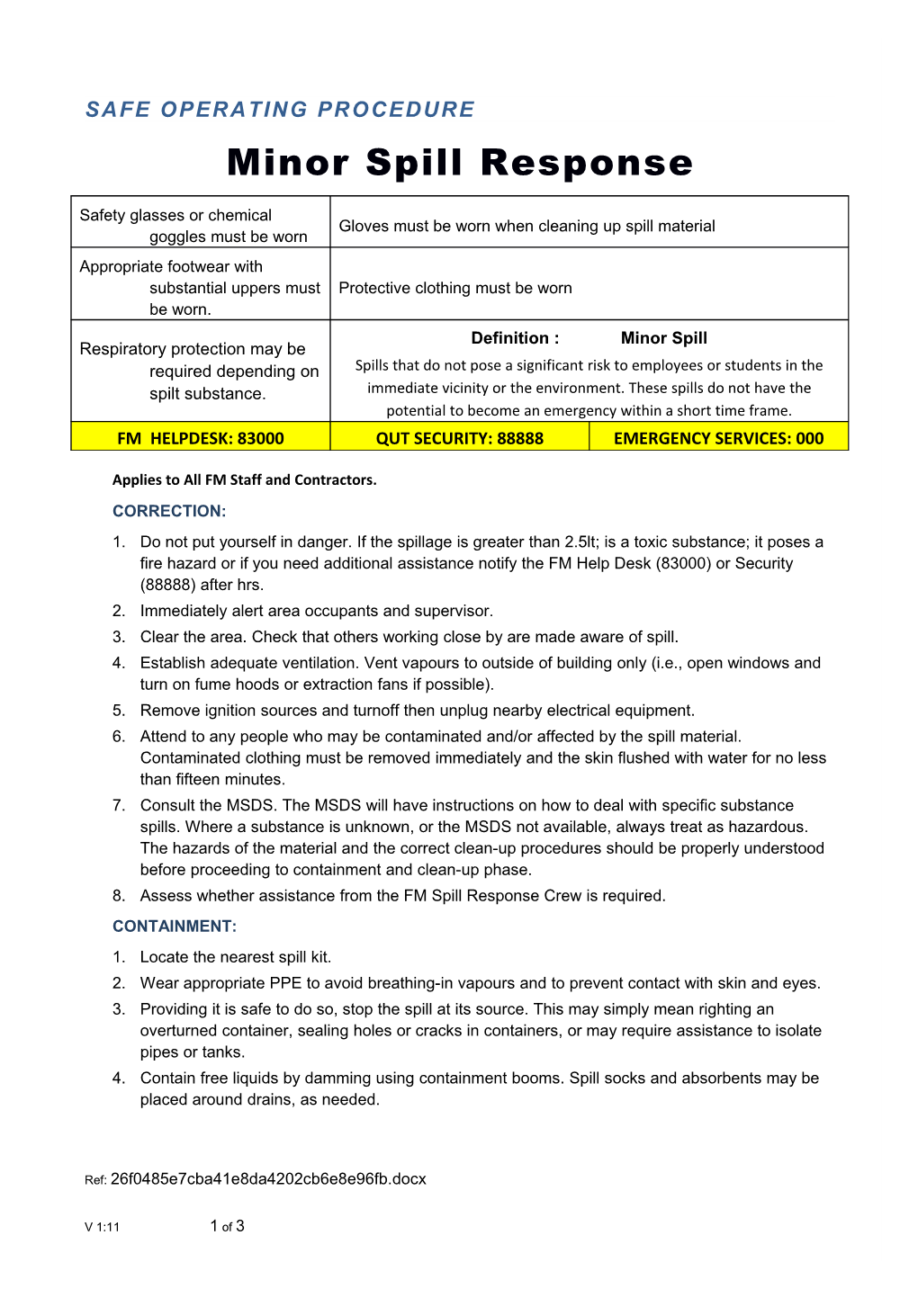 Safety Operating Procedure s14