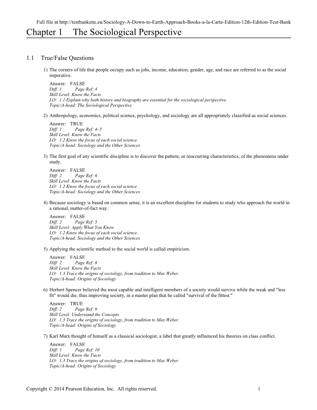 Chapter 1The Sociological Perspective