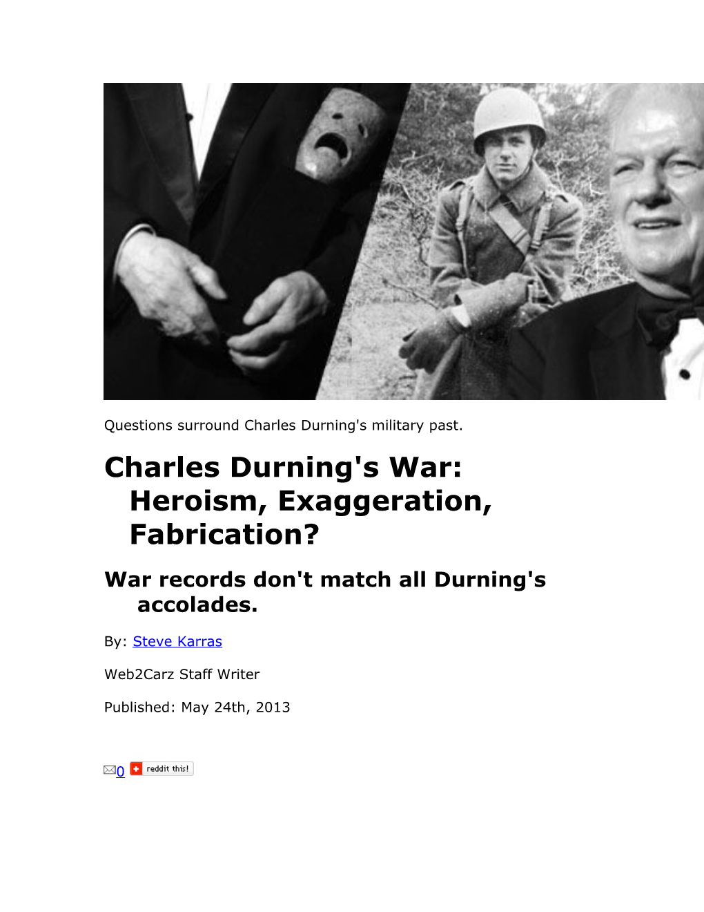 Charles Durning's War: Heroism, Exaggeration, Fabrication?
