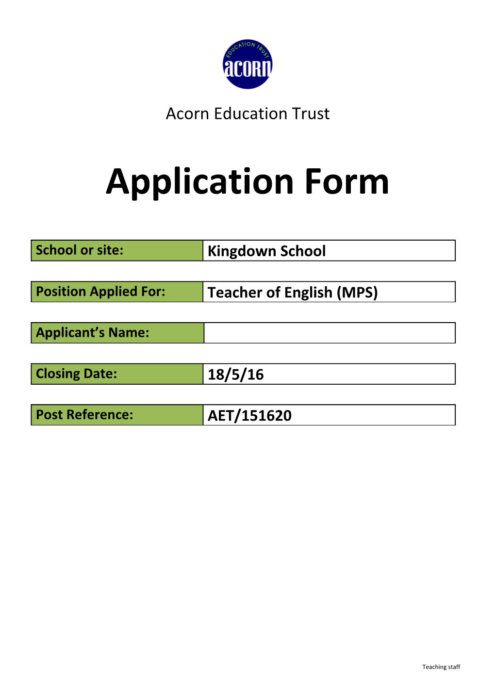 Acorn Education Trust