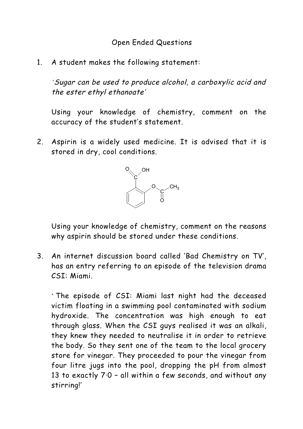 1. a Student Makes the Following Statement