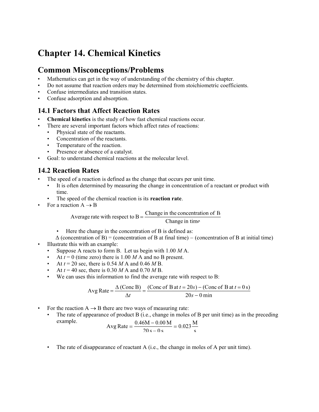 Chapter 14. Chemical Kinetics s1