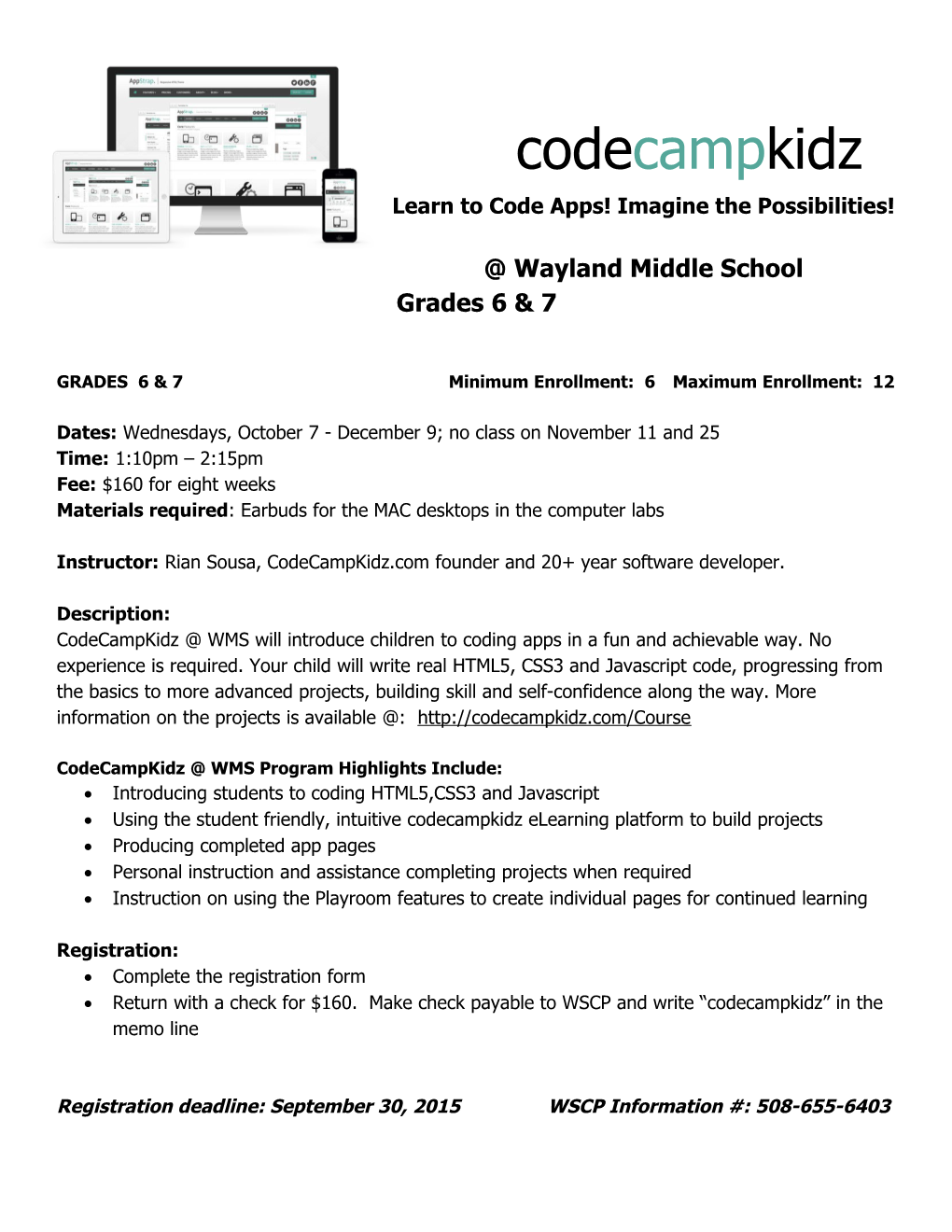 Learn to Code Apps! Imagine the Possibilities!