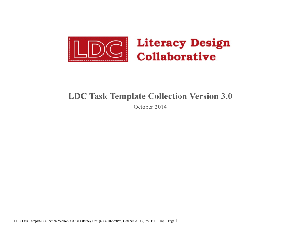 LDC Task Template Collection Version 3.0