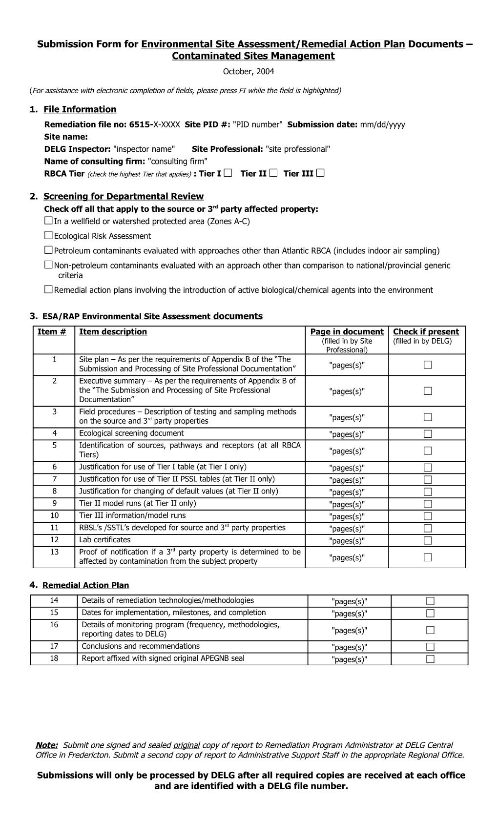 Limited Remedial Action Information Package for Site Professionals
