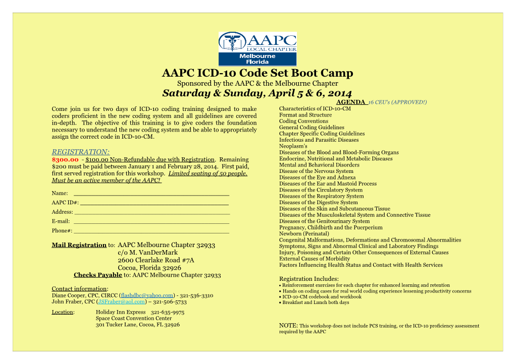 AAPC ICD-10 Code Set Boot Camp