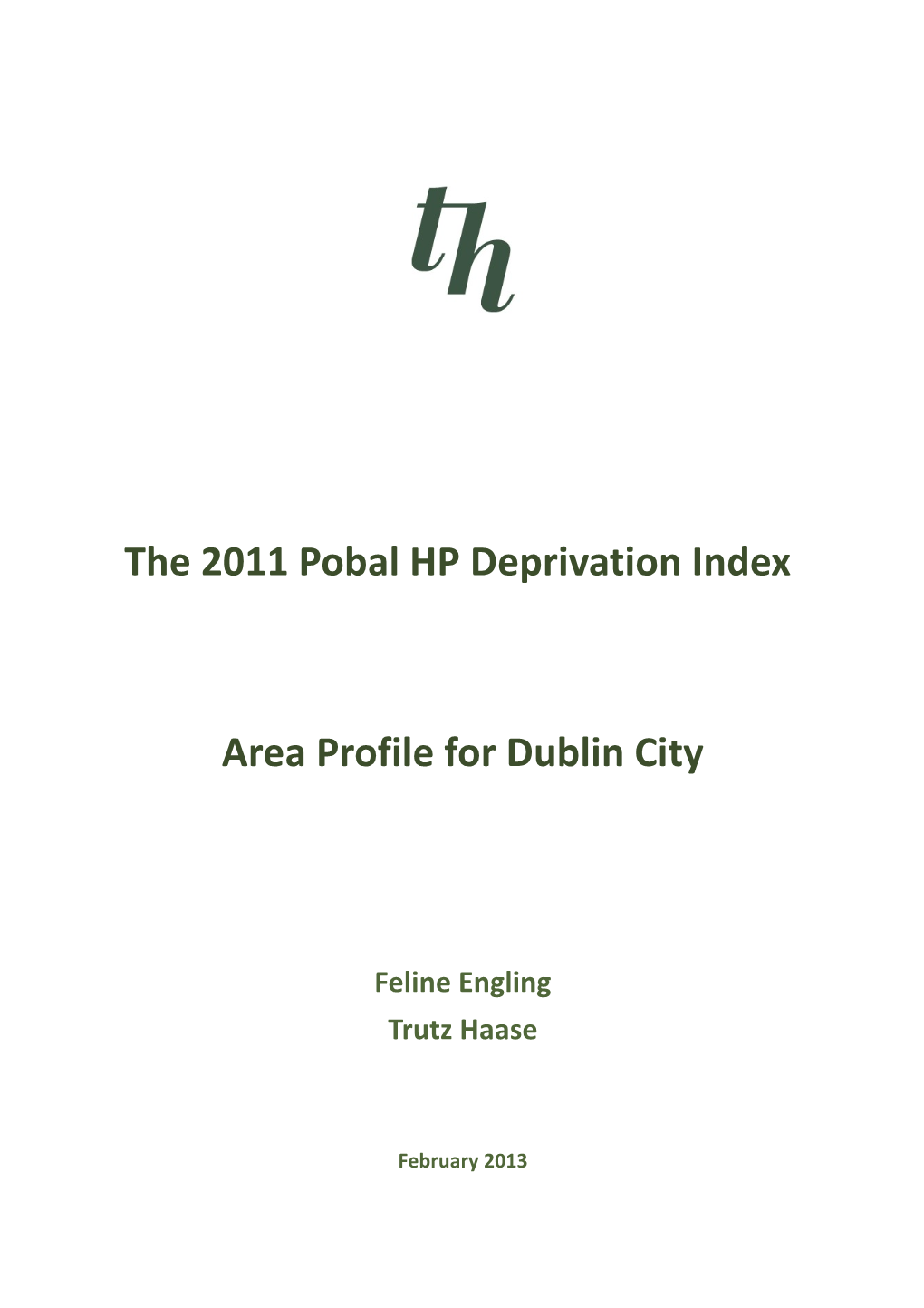 The 2011 Pobal HP Deprivation Index s3