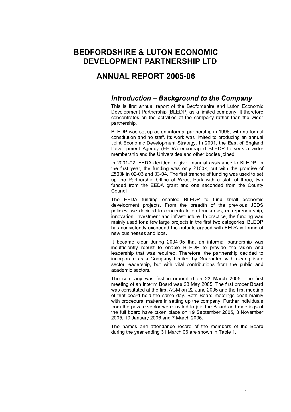 Bledp Annual Report 2005-06