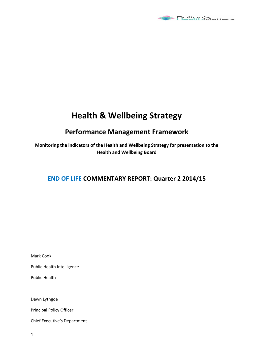 Health & Wellbeing Strategy